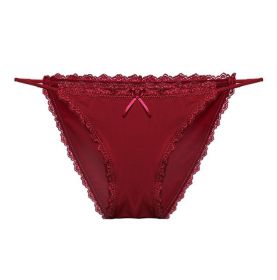 Women's Underwear Quick Drying Thin Strap (Option: Wine Red-One size)