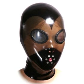 Women's Sexy Natural Latex Headcover (Option: Black-XL)