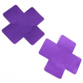 Sexy Breast Pad Disposable Cross-shaped Chest Paste Nipple Stick (Color: Purple)