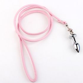 Metal Pull Ring Anal Tamponade For Vestibular Discharge (Option: Pink rope)