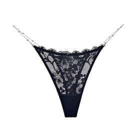 Solid Color Metal Chain Thong Personality (Option: 025 Lace Thong-M)