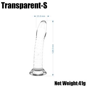 For Women Thread Transparent Jelly Crystal Massage Stick (Option: Small Transparent White)