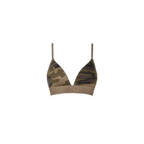 Daily Hot Girl Comfortable Removable Chest Pad No Steel Outer Wear Sports Bra (Option: camouflage-L)