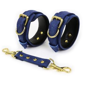 Leather Handcuffs Leg Cuffs With Waist Restraint Belt Toys (Option: 9Style)