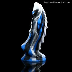 Mixed Color Silicone Toys For Men And Women (Option: Black and blue mixed colors)