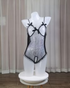 Mesh Tight Lingerie Set Bodysuit (Option: Black-XXXL)