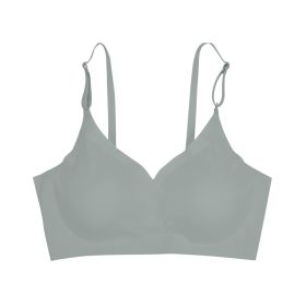 Beauty Back And Push Up Wireless Women's Underwear (Option: Fashion Gray-S)