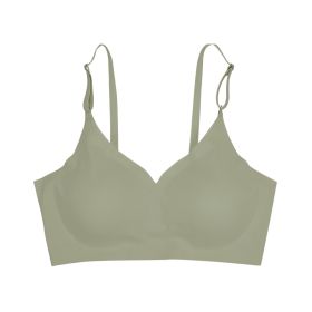 Beauty Back And Push Up Wireless Women's Underwear (Option: Dark Gray Green-S)