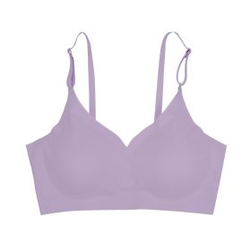 Beauty Back And Push Up Wireless Women's Underwear (Option: Purple-M)