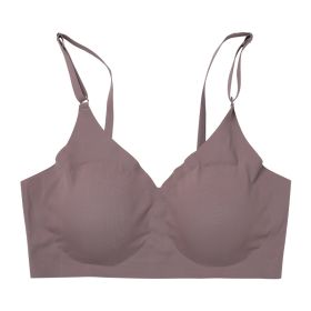 Beauty Back And Push Up Wireless Women's Underwear (Option: Smokey Violet-S)