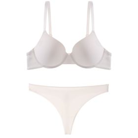 Cross Backless Bra Panties Set (Option: White Set BT-S)