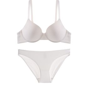 Cross Backless Bra Panties Set (Option: White Set BP-S)