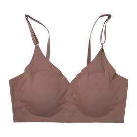 Beauty Back And Push Up Wireless Women's Underwear (Option: Milk Coffee-S)