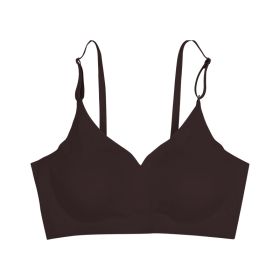 Beauty Back And Push Up Wireless Women's Underwear (Option: Dark Brown-M)