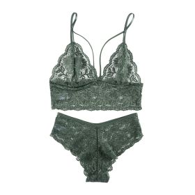 European And American Style Ultra-thin Lingerie Set (Option: 8027 Fruit Green-S)