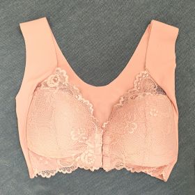 Women's Plus Size Wireless Vest Underwear (Option: Pink-M)