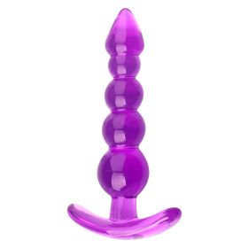 Wearing Five-bead Anal Plug Pull Beads When Going Out (Color: Purple)