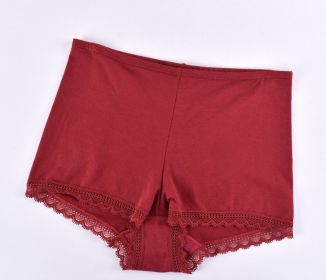 Women's Cotton Seamless Underwear (Option: 8851 C Red-L)