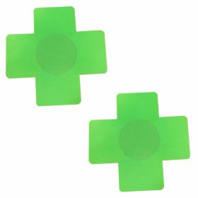 Sexy Breast Pad Disposable Cross-shaped Chest Paste Nipple Stick (Color: Green)