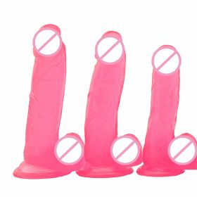 Women's New Crystal Transparent Toy (Option: Transparent pink-Medium)