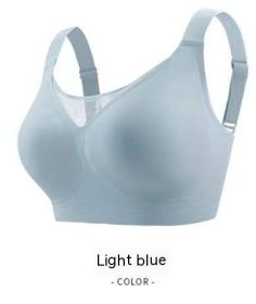 Small Chest Slimming Thin Anti-sagging Large Size All-inclusive Women (Option: Light Blue-XXXXL)