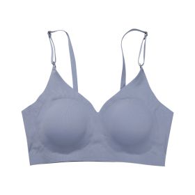 Beauty Back And Push Up Wireless Women's Underwear (Option: New Light Blue-M)